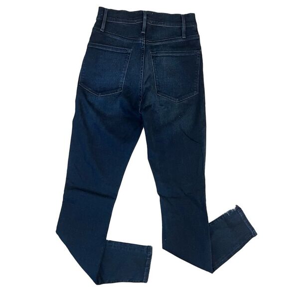 Frame Denim Le High Distressed High-Rise Skinny Jeans In Indigo - Picture 6 of 6